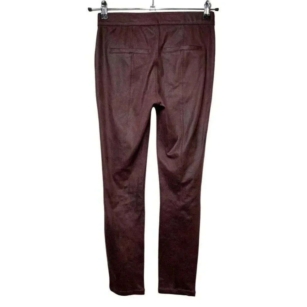 Free People Midnight Vegan Suede Wine Leggings - Picture 6 of 8